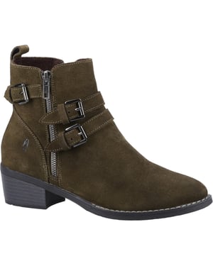 Hush Puppies Dames/dames Jenna Leren Enkellaarsjes (Kaki Bruin)
