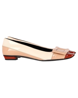Roger Vivier Belle Vivier Gespschoenen in Beige Patentreferentie