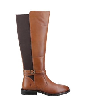 Hush Puppies Dames Victoria Leren Lange Laarzen (Tan)