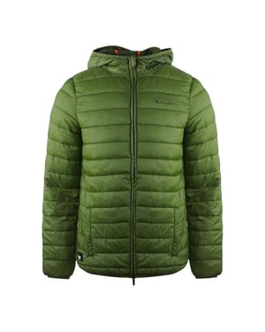 Aquascutum Gewatteerd logo-jack heren Londen (Groen)