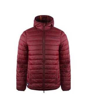 Aquascutum Gewatteerd logo-jack heren Londen (Bordeauxrood)