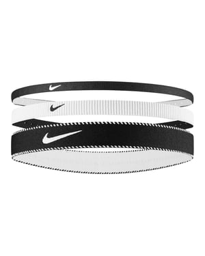 Nike Gemengde Classic Haarband (Verpakking van 3) (Zwart/Wit)