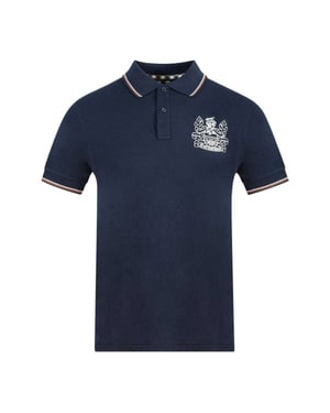Aquascutum Unisex Volwassen Aldis Crest Polo Shirt (Marineblauw)