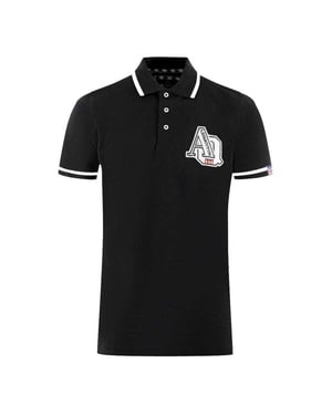 Aquascutum Unisex Volwassen AQ 1851 Geïndikte Geborduurde Poloshirt (Zwart)