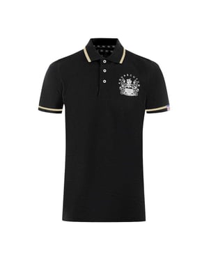 Aquascutum Unisex Volwassen Aldis Tipped Polo Shirt (Zwart)