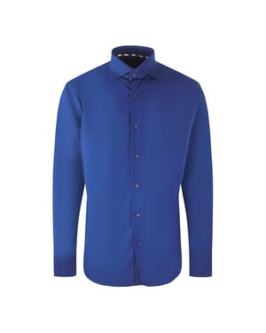 Aquascutum Heren Effen Lange Mouwen Shirt (Marineblauw)
