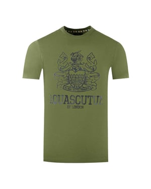 Aquascutum Heren London Aldis T-Shirt (Legergroen)