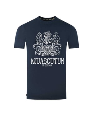 Aquascutum Heren London Aldis T-Shirt (Marineblauw)
