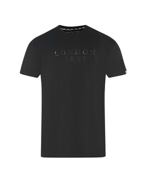 Aquascutum Heren Londen 1851 Logo Taped T-shirt (Zwart)