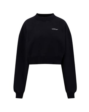 Off-white For All Boek Cropped Over Crewneck Zwart