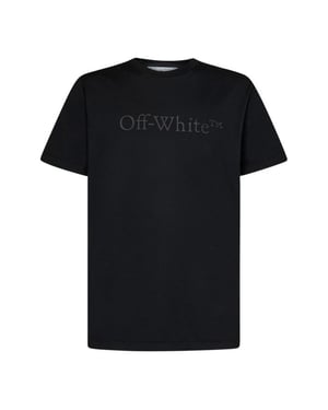 Off-white Bookish Laund Slim S/s Tee Zwart