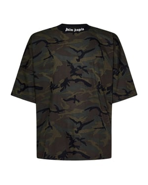 Palm Angels Camo Classic Logo Oversize T-shirt Militair