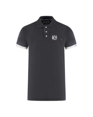 Aquascutum Volwassen unisex London Aldis Poloshirt (Zwart)