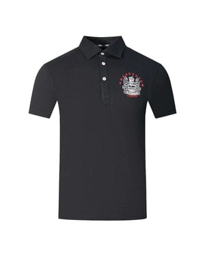 Aquascutum Unisex Volwassen Aldis London Logo Polo Shirt (Zwart)