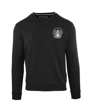 Aquascutum Unisex Volwassen Aldis Logo Sweatshirt (Zwart/Wit)