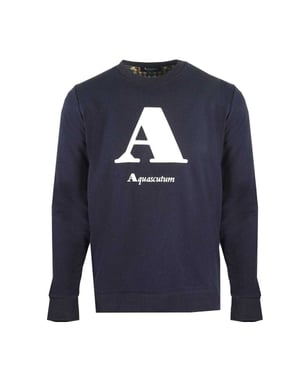 Aquascutum Unisex Volwassenen Logo Sweatshirt (Marine)
