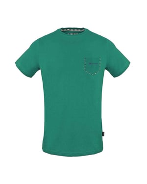 Aquascutum Heren Geruite Valse Pocket T-Shirt (Groen)