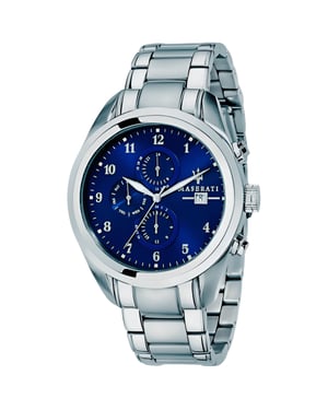 Maserati R8853112505 Traguardo Heren Chronograaf Horloge met Blauwe Wijzerplaat