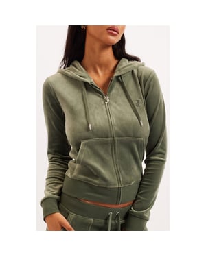 Juicy Couture Robertson Classic Jas Polyester Dames Groene Hoodie Sweater