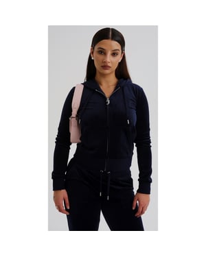 Juicy Couture Robertson Classic Jacket Polyester Dames Blauwe Hoodie Sweatshirt