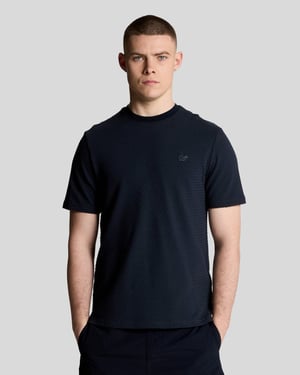 Lyle & Scott Jacquard Sovereign T-shirt - Middernachtblauw
