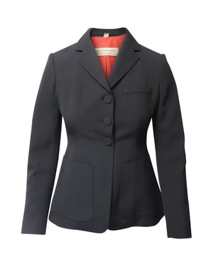 Burberry Semi-Flared Fit Blazer in Zwart Wol
