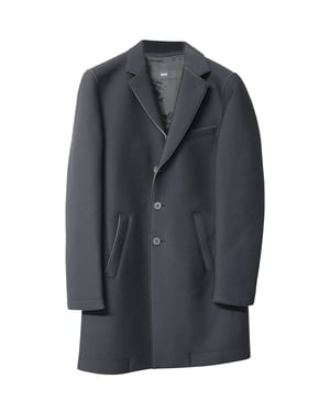 Boss Enkele-Breasted Jas in Zwarte Polyamide