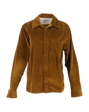 Acne Studios Denver Knop-overhemd in Bruine Ribcord