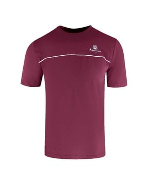 Aquascutum Heren T-shirt met Piping Detail (Rood)