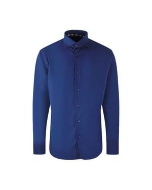 Aquascutum Heren overhemd met lange mouwen (Royaal Blauw)