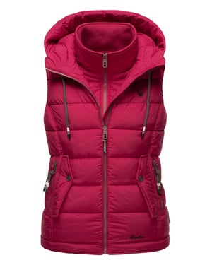Marikoo dames gewatteerd vest – Taisaa, licht met capuchon & snackvak