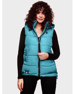 Marikoo dames gewatteerd vest – Zarinaa, licht met afneembare capuchon
