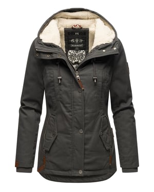 Marikoo dames winterjas met teddyfleece voering & capuchon