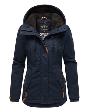 Marikoo dames winterjas met teddyfleece voering & capuchon