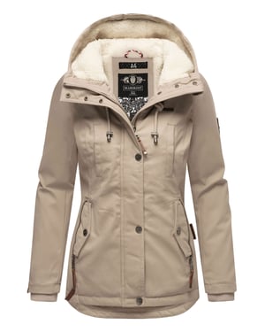 Marikoo dames winterjas met teddyfleece voering & capuchon