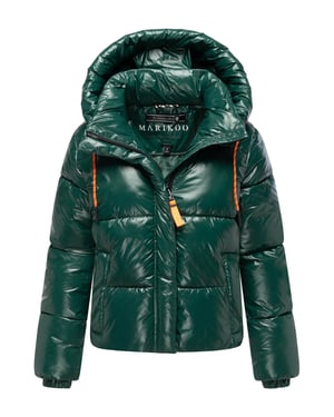 Marikoo dames gewatteerde winterjas Skyraa met capuchon & glanzend design