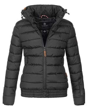 Marikoo dames gewatteerde jas Poisen met hoge kraag & teddyfleece zakken