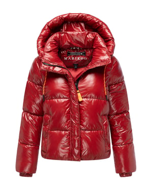 Marikoo dames gewatteerde winterjas Skyraa met capuchon & glanzend design