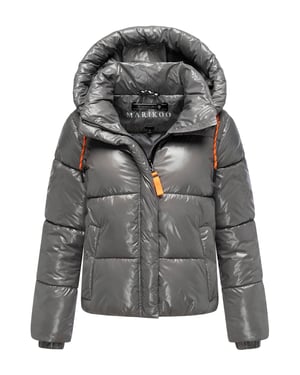 Marikoo dames gewatteerde winterjas Skyraa met capuchon & glanzend design