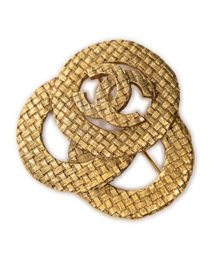 CC Woven Brooch  Broche