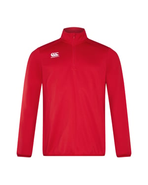Canterbury Heren Kwart Rits Trainingsmiddelager (Vlag Rood)
