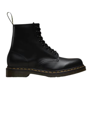 Dr. Martens 1460 Gladde Damesleren Laarzen - (Zwart)