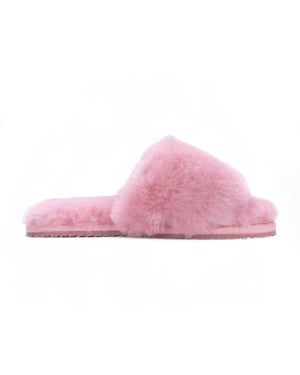 Dames schapenvacht pantoffels roze warme winter bont slippers - Nordic