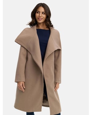 Navahoo Samtrose dames overgangsmantel met opstaande kraag – elegant & modern