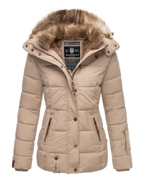 Marikoo dames winterjas Nekoo met imitatiebont capuchon & teddyvoering