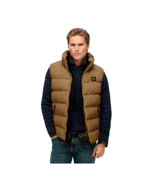 Superdry Essential mouwloze gewatteerde jas voor heren