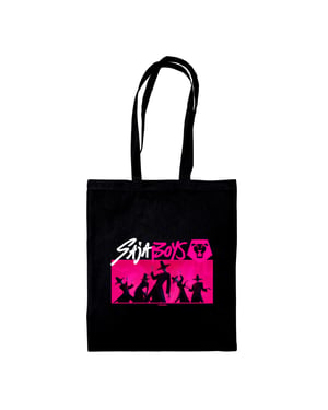 K-Pop Demon Hunters Saja Boys Tote Bag (Zwart/Roze)