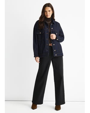 Donker indigo denim truckerjack