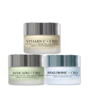 Avocado + CBD Oogcrème 30 ml + Vitamine C + CBD Oogcrème 30 ml + Hyaluronzuur + CBD Moleculaire Hydratatie Oogcrème 20 ml