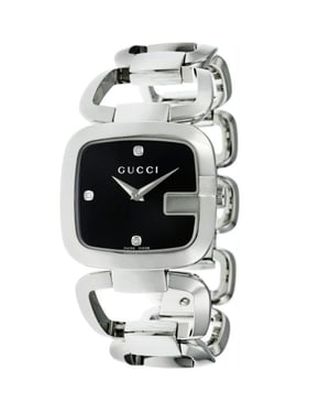 Gucci YA125406 G-Timeless Diamonds Zwart Dameshorloge